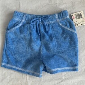 small wonders Blue Terry Cloth Kids Shorts